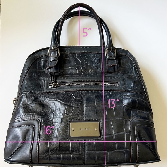 L.A.M.B. By Gwen Stefani Hemingford Satchel Black Vintage - Picture 14 of 16